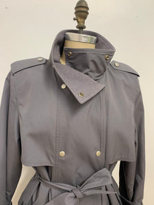 Trench coat doublé gris souris