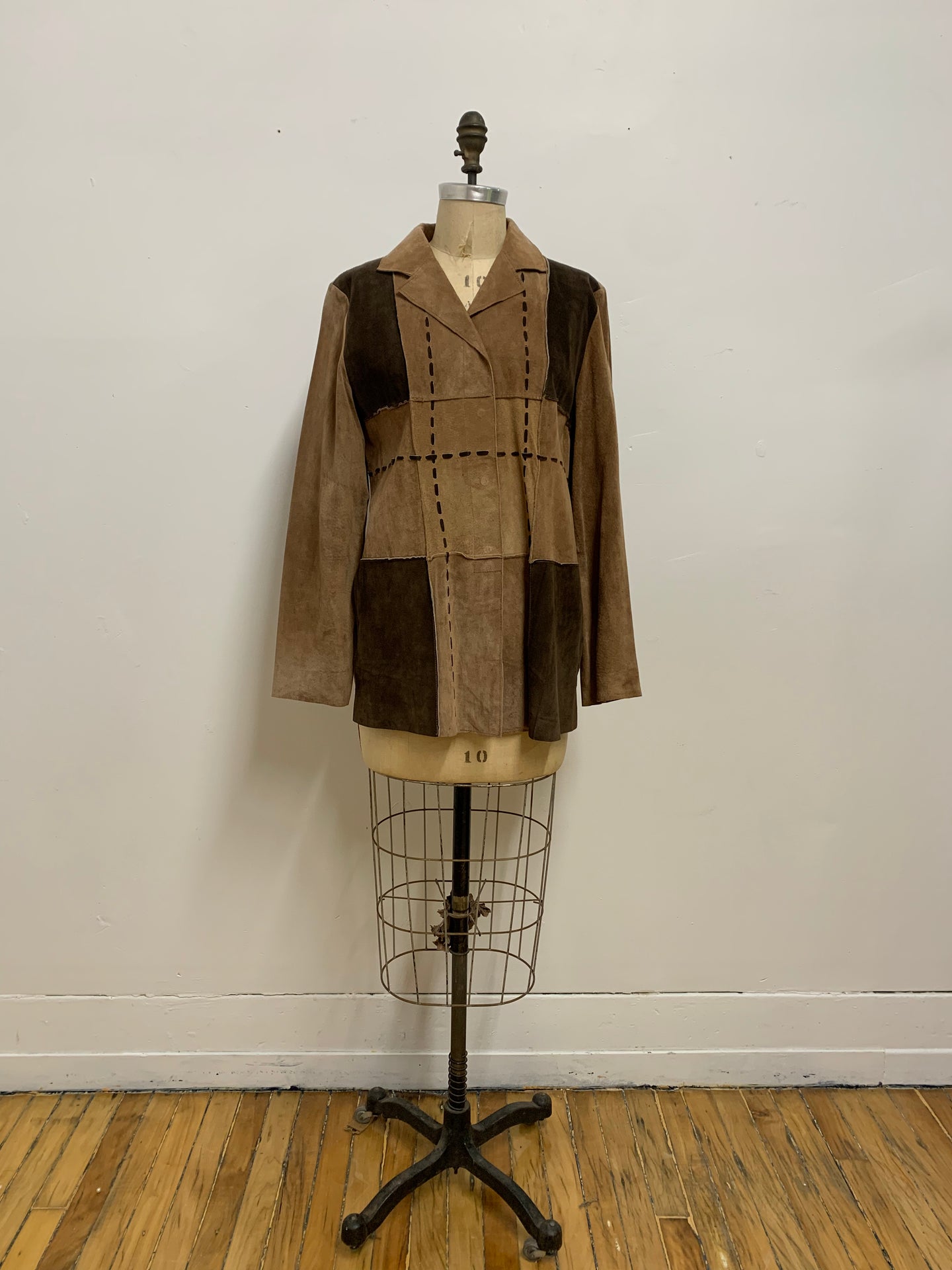 Veste de cuir patchwork