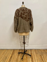Grande veste mohair appliqués suède