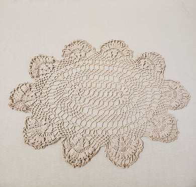 Napperon crocheté oval