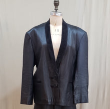 Veste tailleur de cuir noir