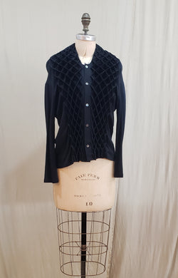 Cardigan noir alvéolé