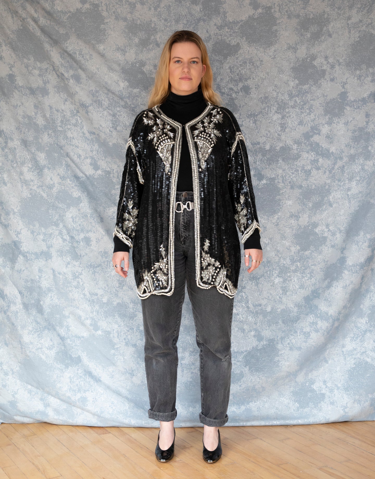Veste à paillettes vintage