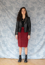 Blouson court en cuir souple
