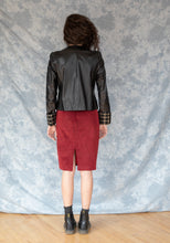 Blouson court en cuir souple