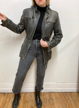 Manteau de cuir vintage