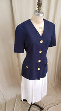 Blazer manche courte bleu marine