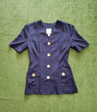 Blazer manche courte bleu marine