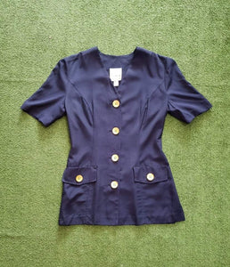 Blazer manche courte bleu marine