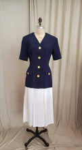 Blazer manche courte bleu marine