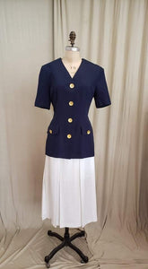 Blazer manche courte bleu marine