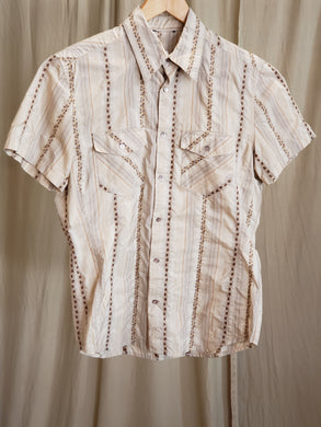 Chemise manches courtes marron