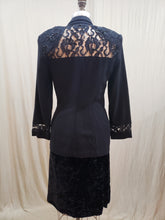Veston chic laine et dentelle vintage