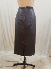 Jupe longue cuir noir vintage