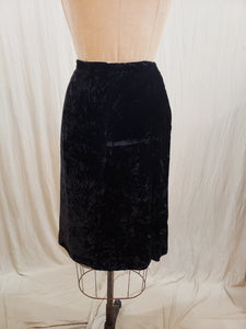 Jupe mi-longue de velours vintage