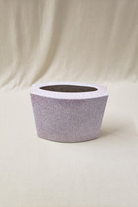 Vase carré en céramique moucheté