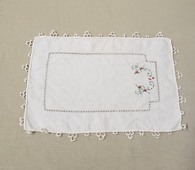 Napperon rectangulaire à fleurs