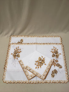 Napperons et serviettes champêtres