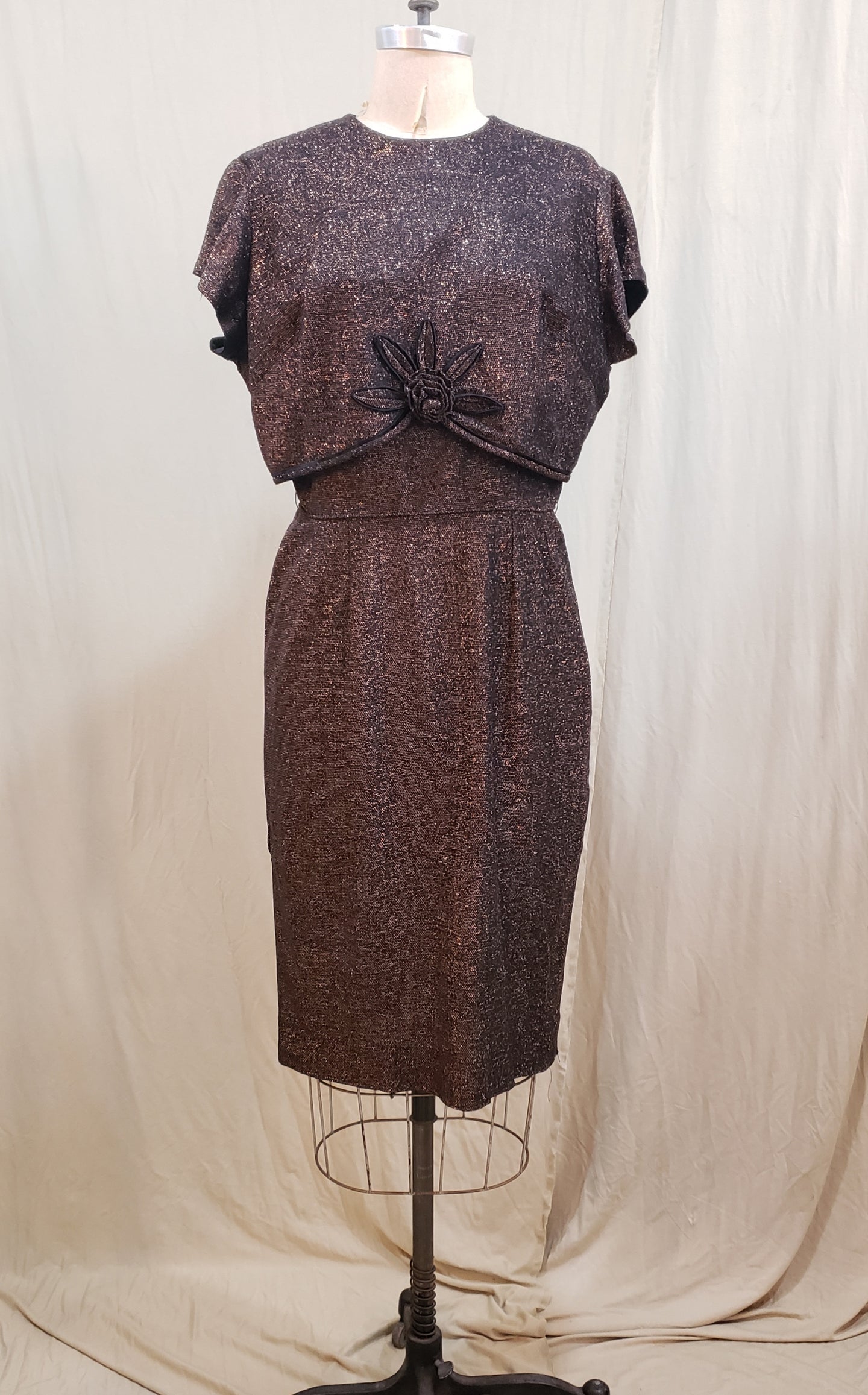 Robe vintage effet bronze