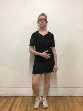 Robe de soie perles et paillettes