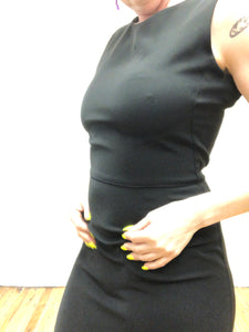 Robe longue extensible noire