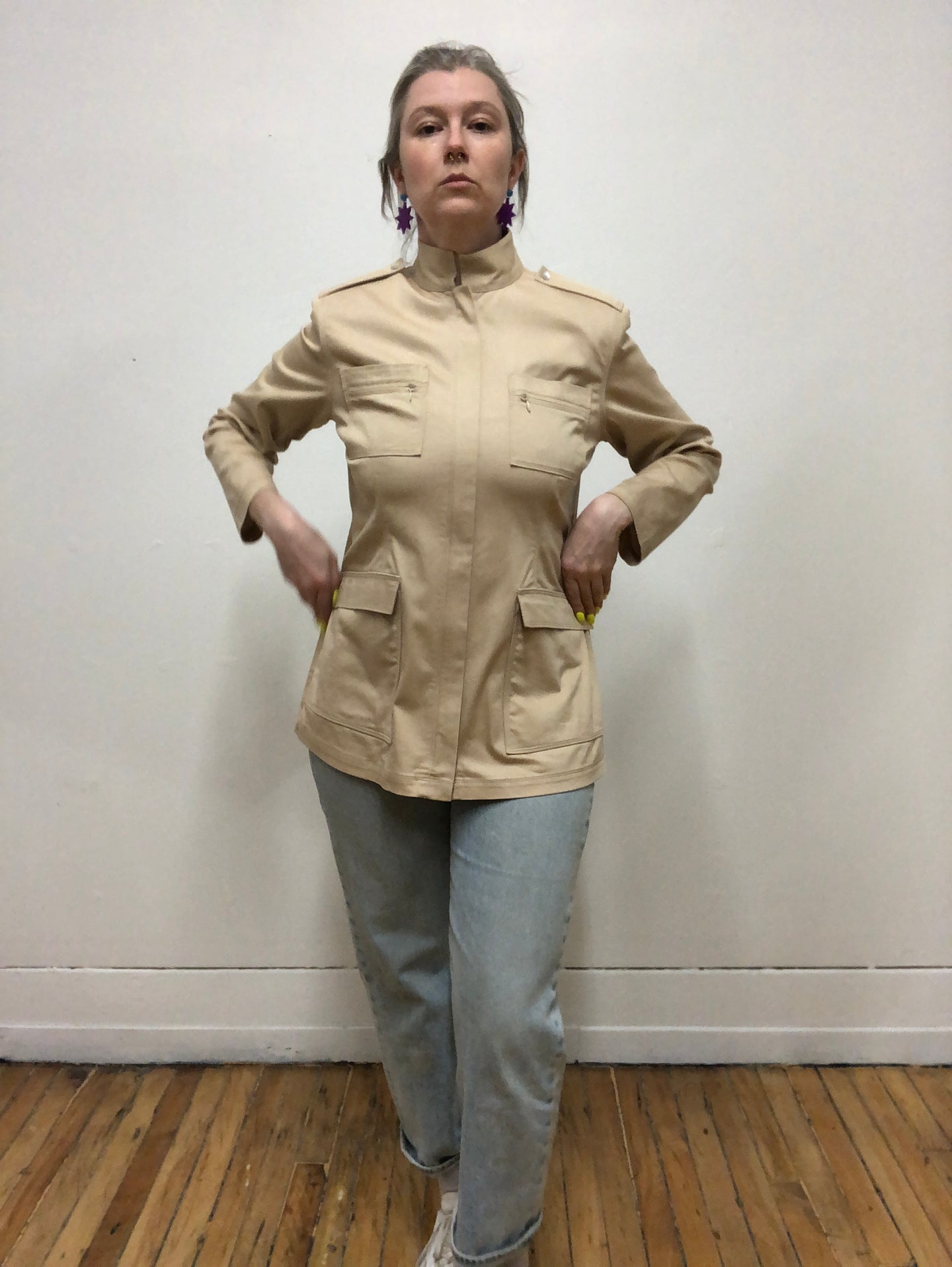 Veste cargo beige