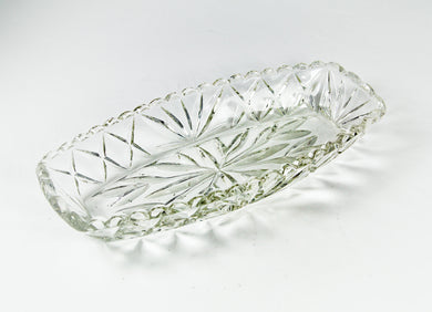 Plat décoratif en cristal vintage