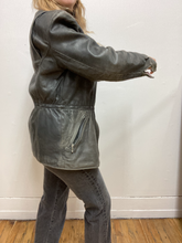 Manteau de cuir vintage